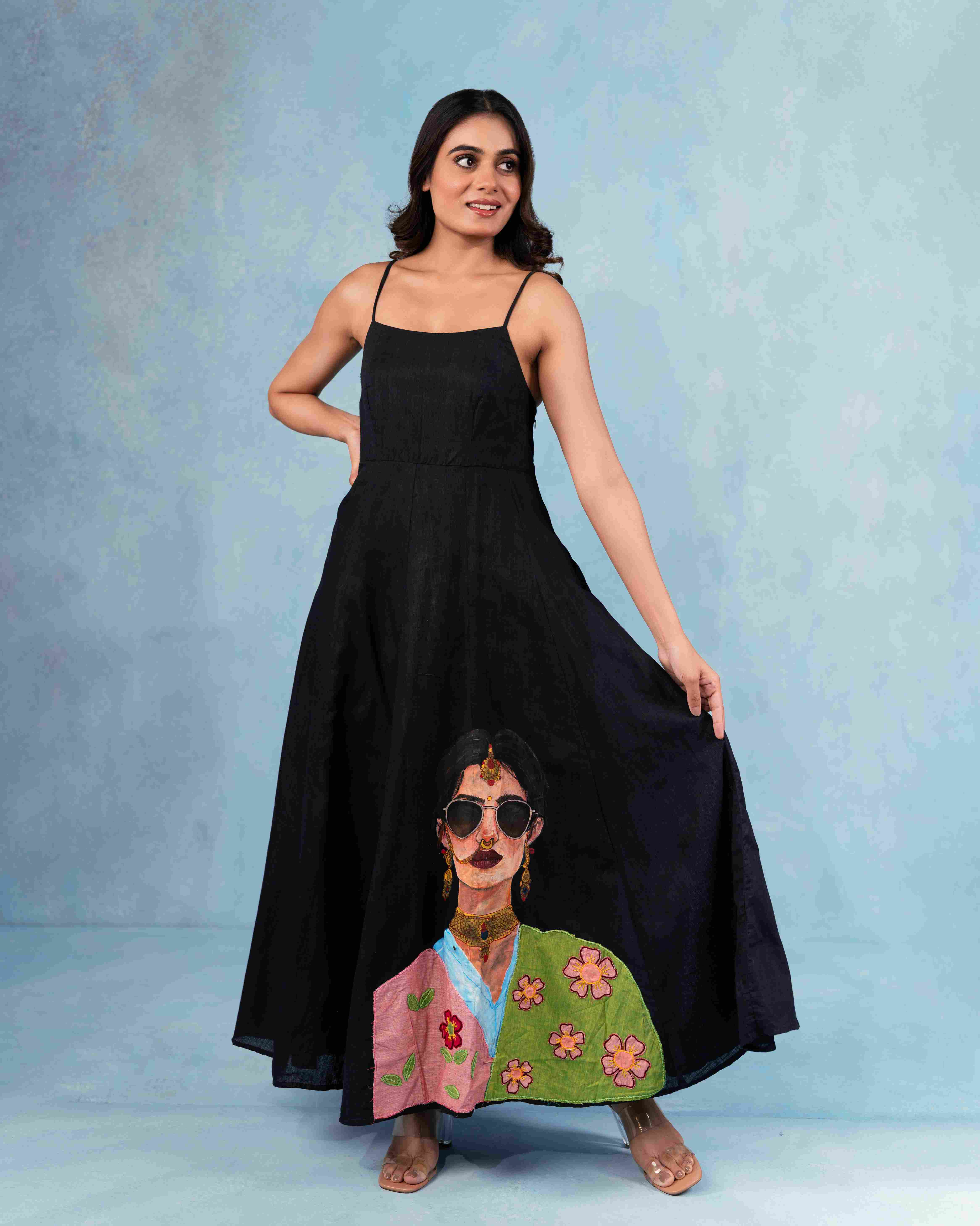 HAND-PAINTED COTTON SUMMER DRESS